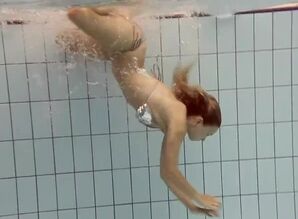 Juggling bosoms underwater